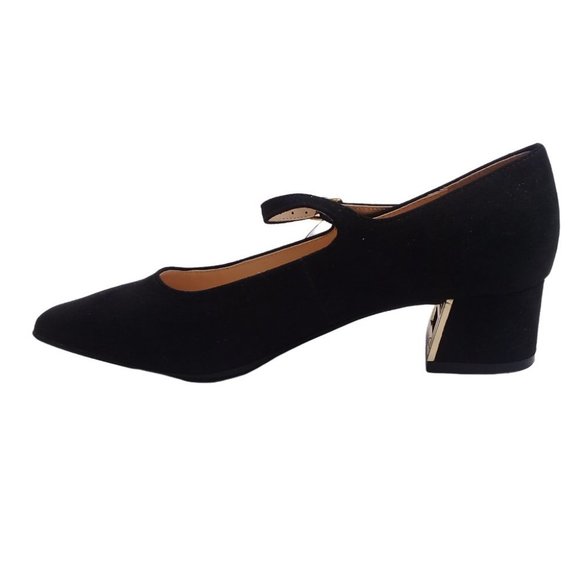 Liz Claiborne NEW Womens Ferry Pumps Adjustable Buckle Block Heel Black Shoes 6M - Picture 7 of 13